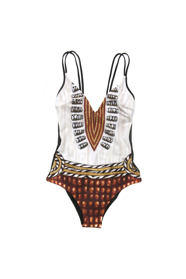 Lace up One Piece suit