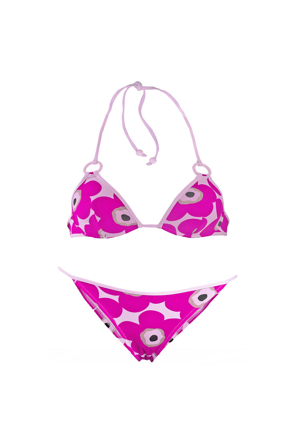 Triangular bikini set